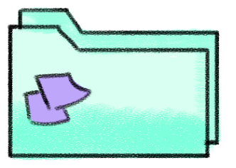 turquoise digital folder