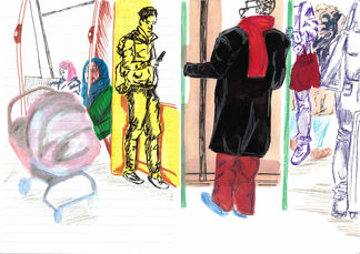various people on the metro