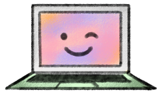 winking computer screen