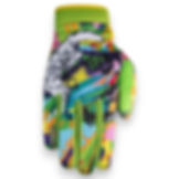 Saint of Speed Genius gloves with bold graphic styling, breathable stretch polyester and classic chassis design.