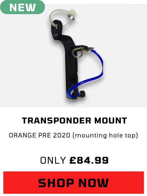 ARC Transponder Mount – CNC-machined aluminium, anodized finish, designed for secure transponder pla