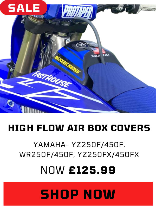 Slater Skin high flow air box covers 19-23 YZ250F, 20-23 YZ250FX, 18-22 YZ450F, 19-23 YZ450FX, 19-23