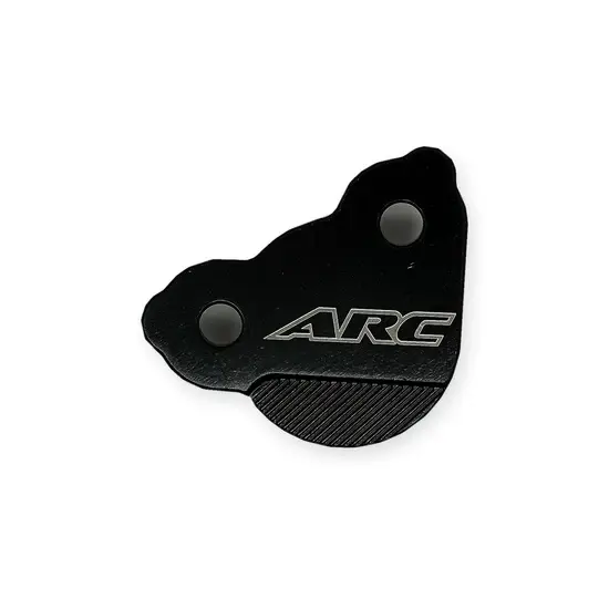 ARC AC‑MC109 billet Nissin rear brake master cylinder cap for Honda CRF models, anodized finish. Black