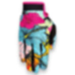 Saint of Speed Aloha gloves with tropical design, lightweight polyester construction and phone‑capable fingertips.