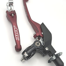 ARC Levers DC-8 Clutch Perch Assembly & Brake Lever in aluminium red rear view