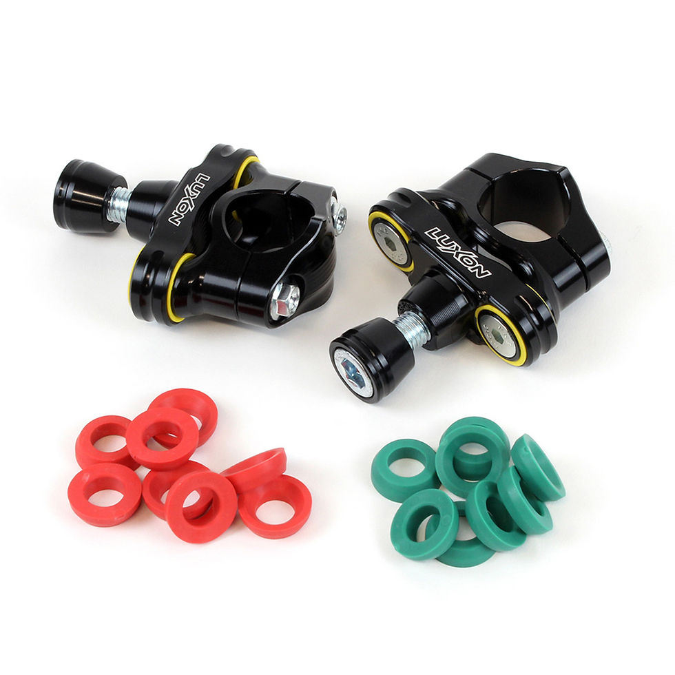 Luxon MX 4‑Post bar mounts for Yamaha YZ/WR models, rubber isolated design with vibration absorption