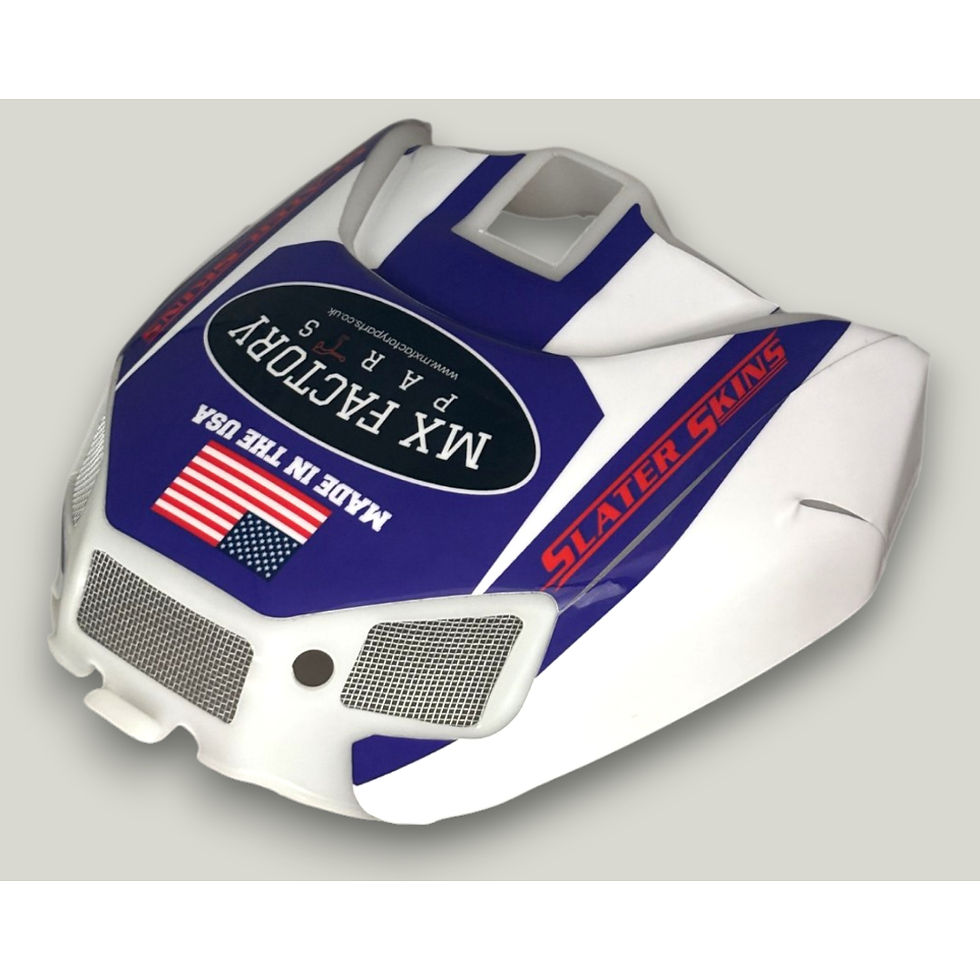 Slater Skins high flow air box cover Limited Edition White with Purple graphics perfect match for 50th Anniversary YZF models