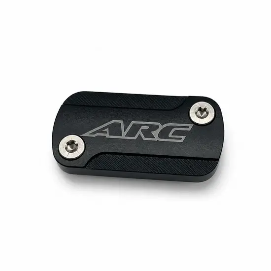 ARC AC‑MC100 billet Nissin front brake master cylinder cap for Beta, Honda, GasGas, Kawasaki, Suzuki and TM models. Black