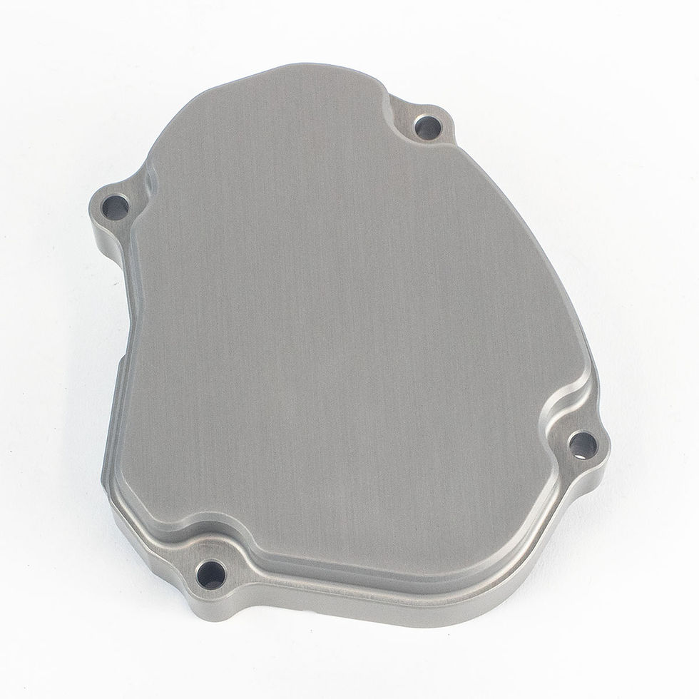 Luxon billet aluminum ignition cover for Yamaha YZ125/YZ125X 2005-2027, CNC machined, hard-anodized grey.