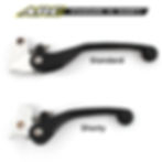 Thumbnail: ARC standard‑length clutch lever next to ARC shorty clutch lever showing the difference in length and profile.