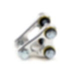 Clear anodized Luxon rubber isolated engine mounts with raw aluminum look for Yamaha YZ250/YZ250X.