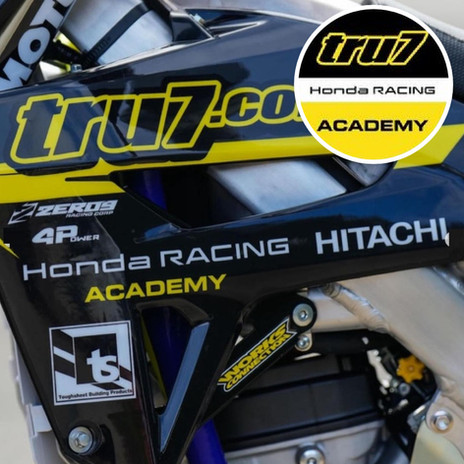 Works Connection radiator braces and pro launch start devices as used by Dave Thorpe's team Tru7 Honda Racing Academy on the Honda CRF250’s & CRF450’s.  Rides for 2023 Charlie Heyman & Callum Green..  Dave Thorpe is 3 times FIM 500cc Motocross World Champion, unmatched by any other British rider.