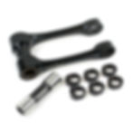 Luxon adjustable link arm kit with six eccentric inserts, OEM bearings and seals for Yamaha YZ250F/450F. Black