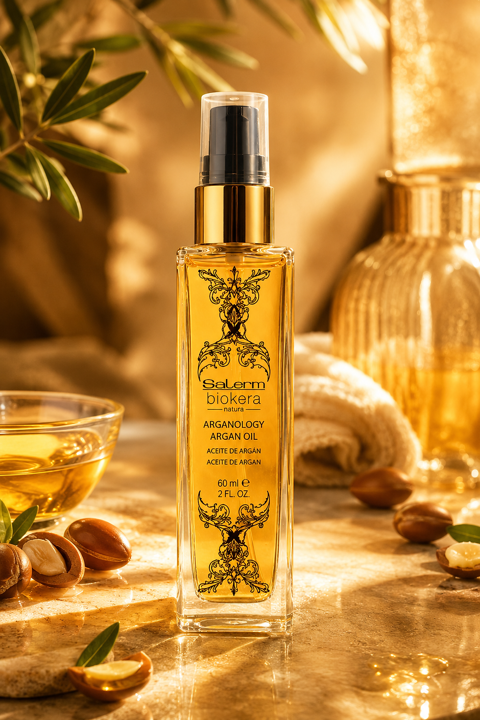 Miniatura: Salerm Biokera Argan Oil 60ml nourishing serum with argan oil for shine and softness