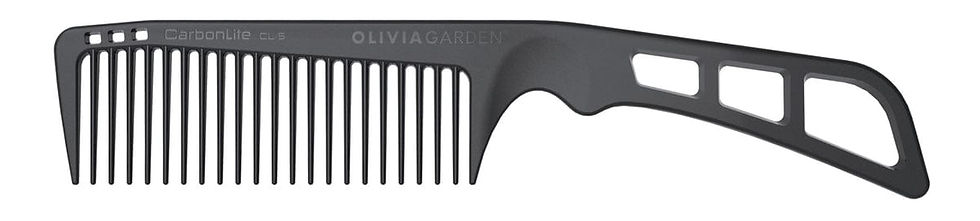 Miniatura: Olivia Garden CarbonLite Comb CL-6 – wide tooth handle comb for all hair types
