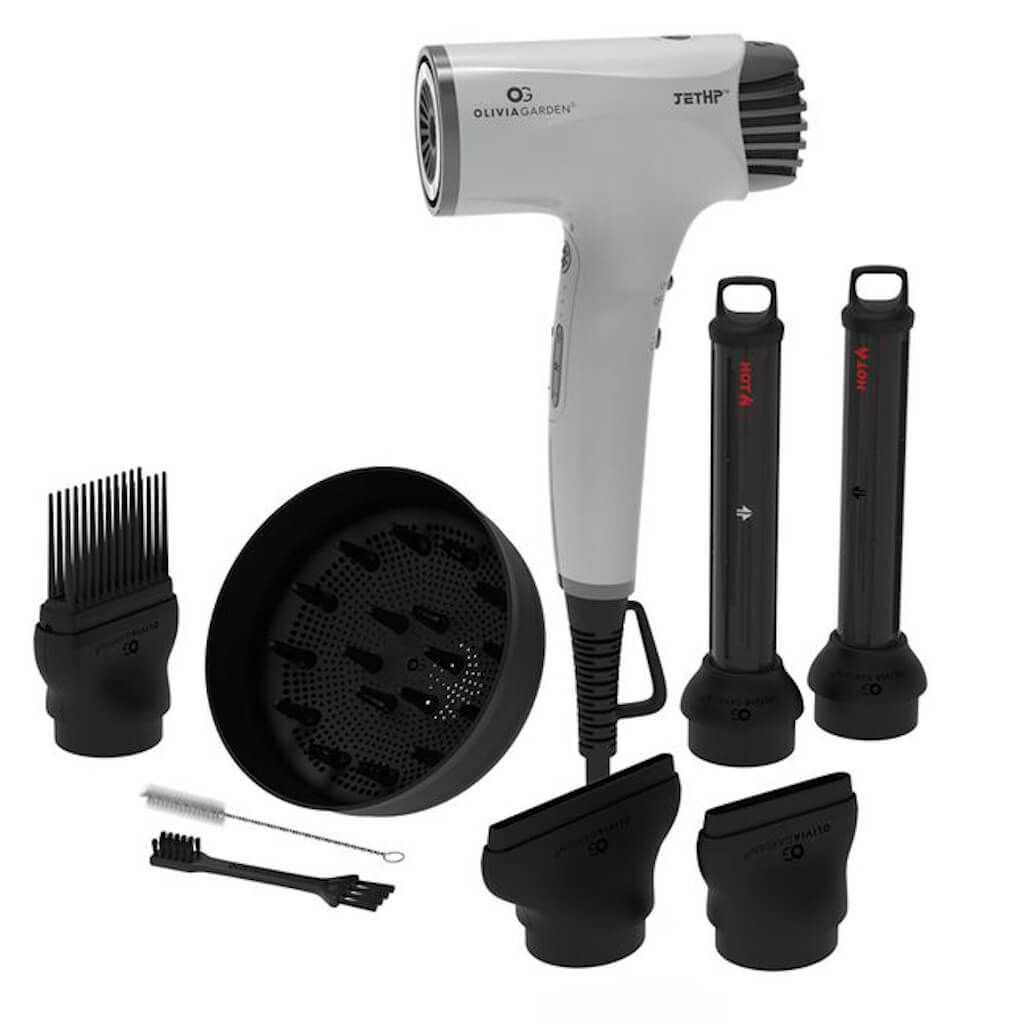 Olivia Garden JetHP Professional Hair Dryer with accessories