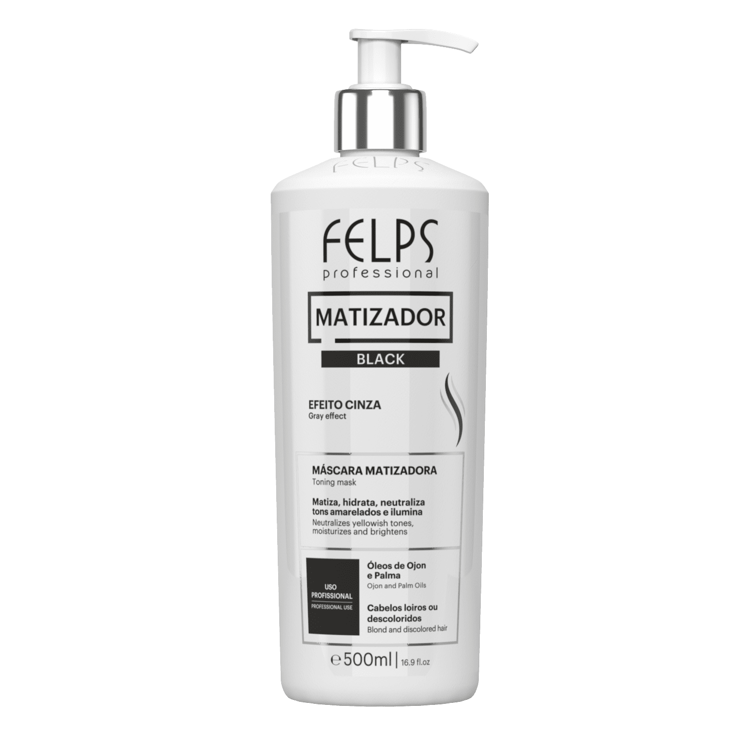 Black toning mask for neutralizing yellow and brassy tones