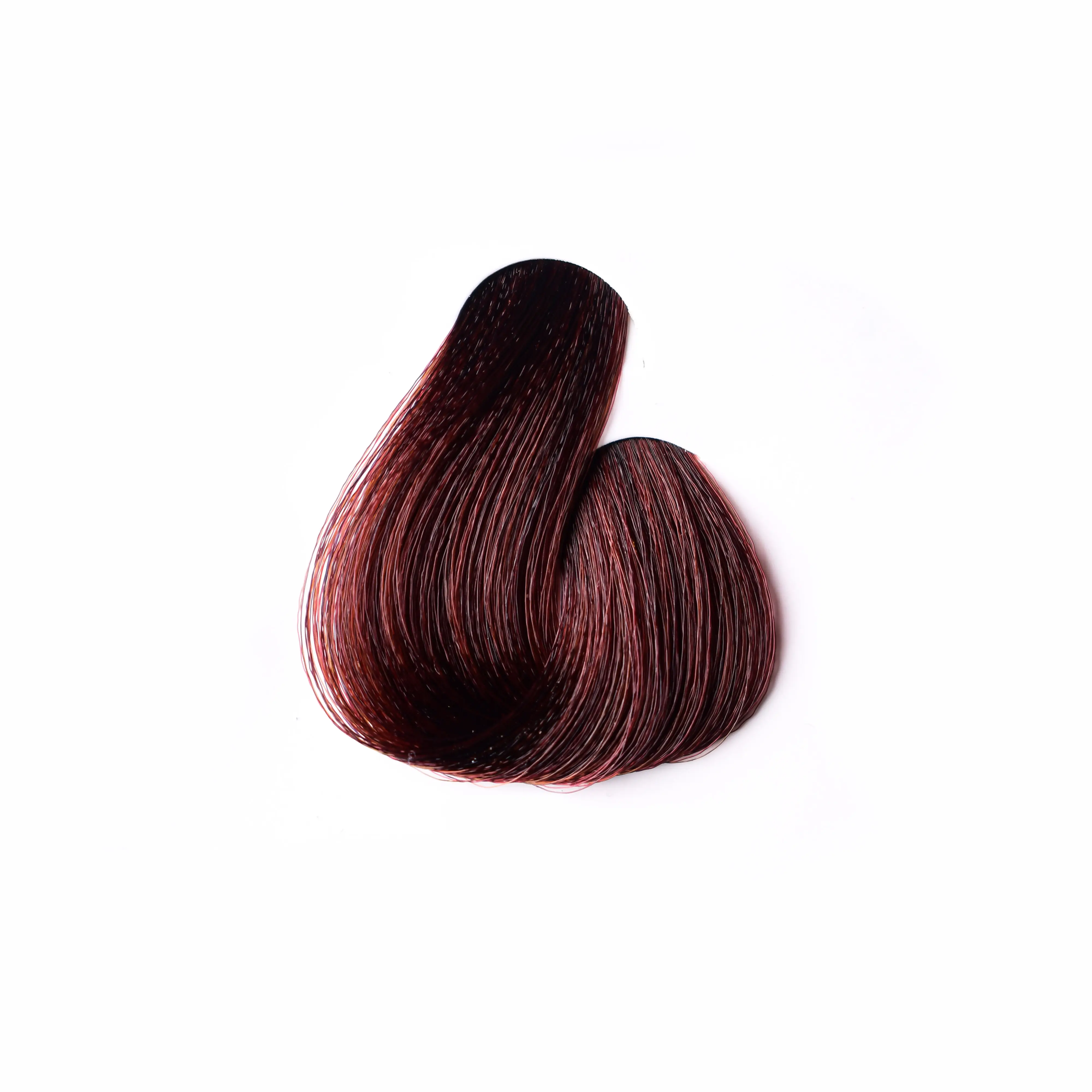 Porbela Color 6/56 hair color swatch showing a dark red violet blonde shade with rich burgundy tones and multidimensional