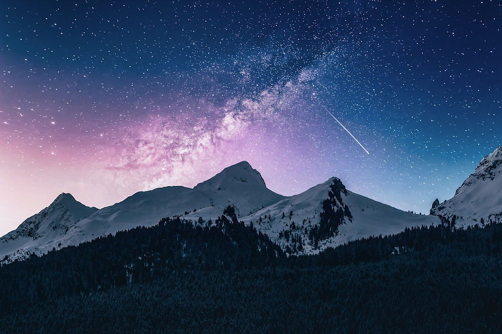 Stars in the night sky representing the twelve houses of astrology