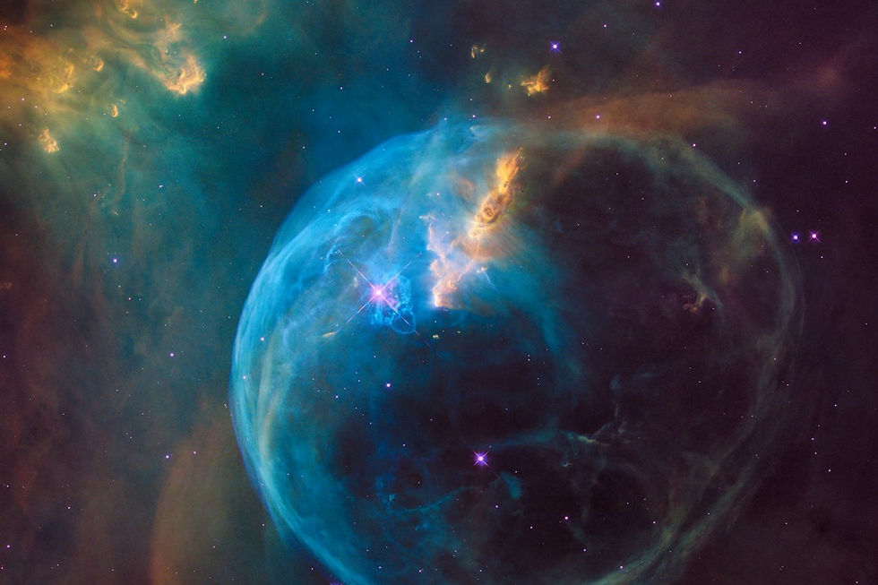 A glowing nebula in deep space representing Venus the planet of love in astrology