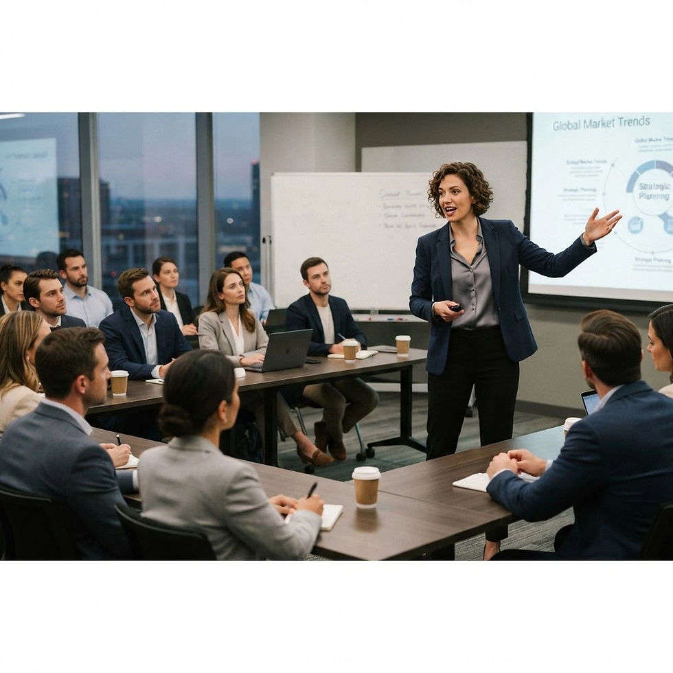 A person teaching a class of professionals.jpg