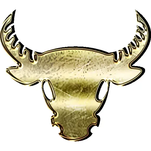 Golden Taurus symbolizing strength and resilience against a pristine white background.