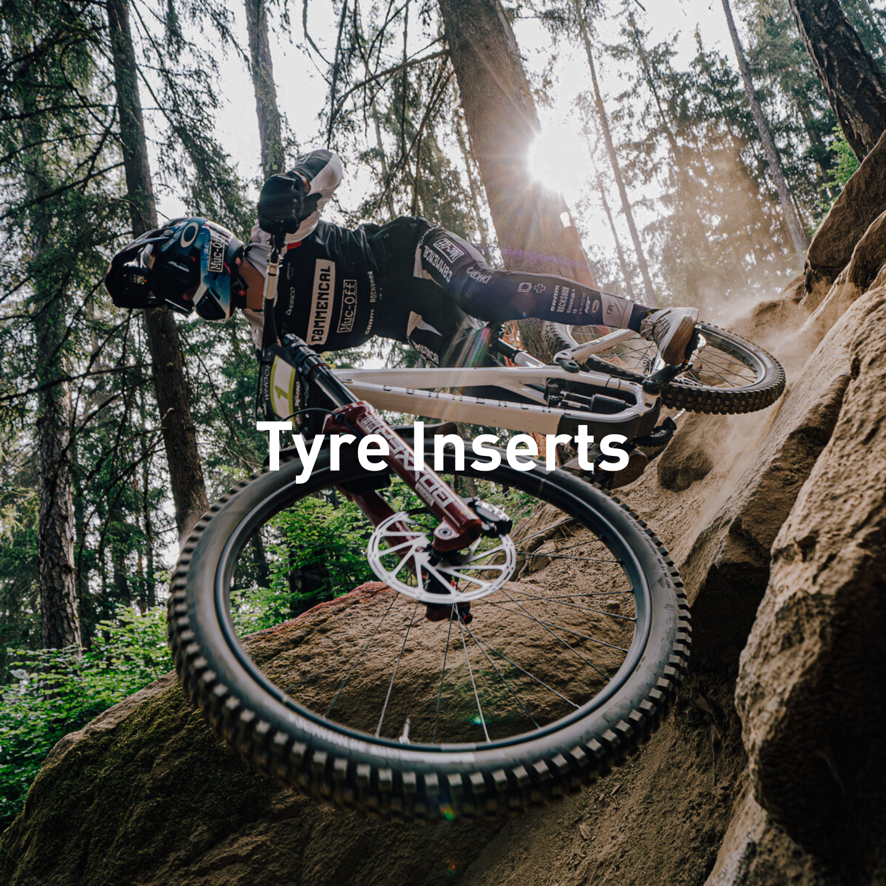 Commencal MUC/OFF World Cup DH team endorsing rimpact products
