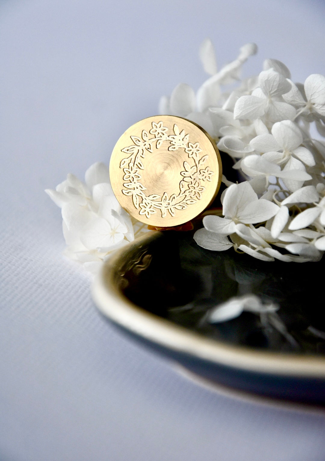 Spring wreath wax stamp