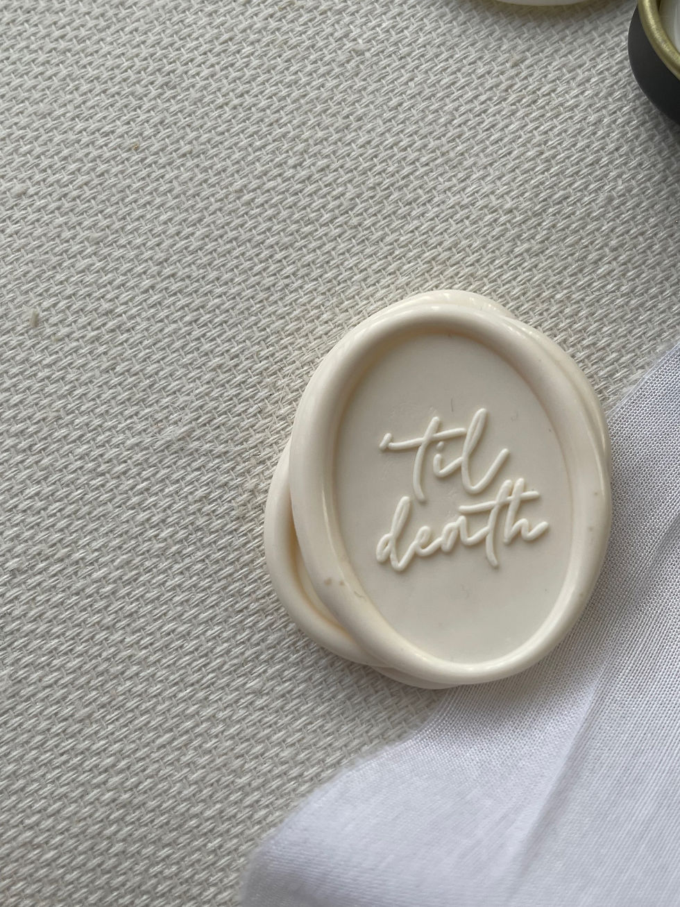 Til death Oval self Adhesive wax seals/ pack of 20 seals 