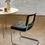Thumbnail: Vintage Rattan Arch Leather Stool