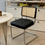 Thumbnail: Vintage Rattan Arch Leather Stool