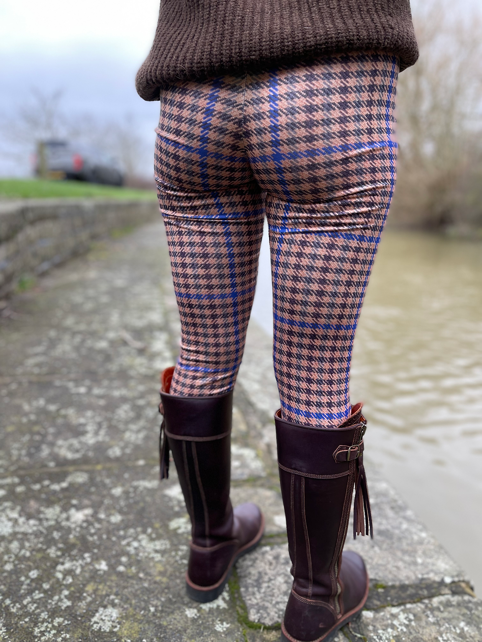 Thumbnail: Plain Tweed Leggings (Matt Finish)