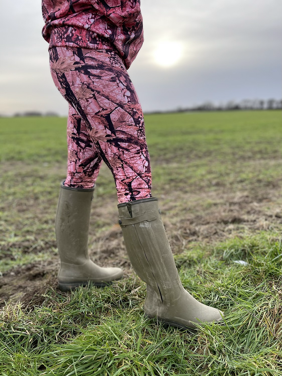 Thumbnail: Muddy Girl Huntress Pink Leggings  (Matt Finish )