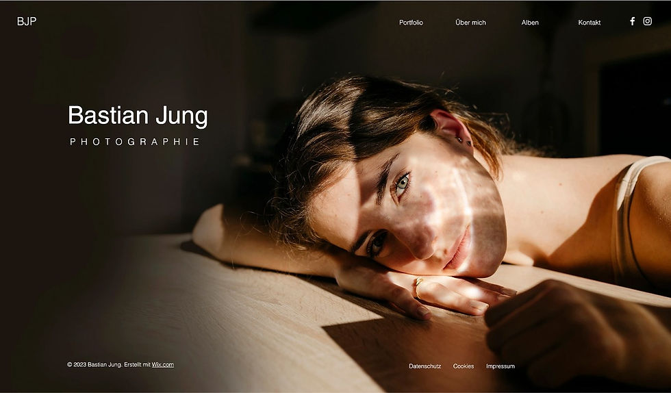 Minimalistische Website-Vorlage für Fotograf:innen