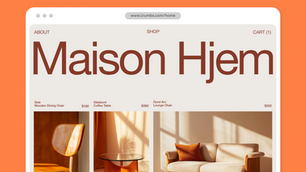 Maison Hjem, www.crumbs.com/home Domain registrar Beispiel Website