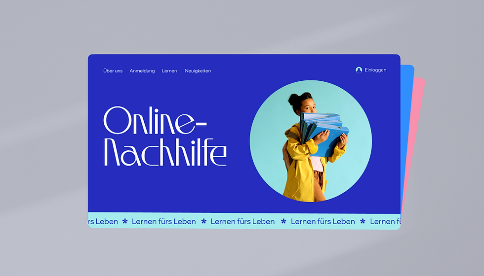 Online-Nachhilfe, Lernen fürs Leben. Kind trägt Bücher