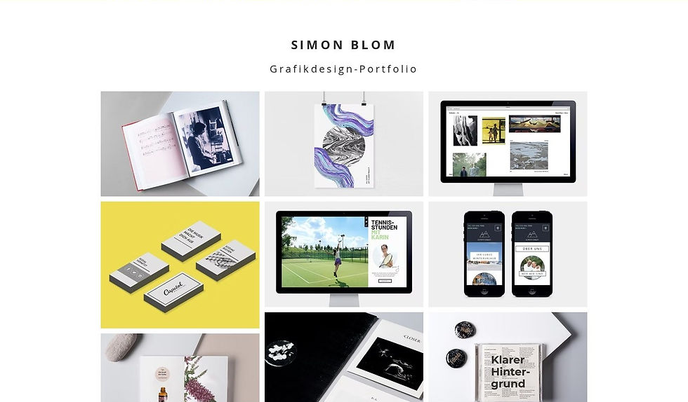 Portfolio-Vorlage für Grafikdesigner:innen