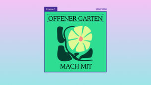 Offener Garten, Plakat Brand Design, Mach mit