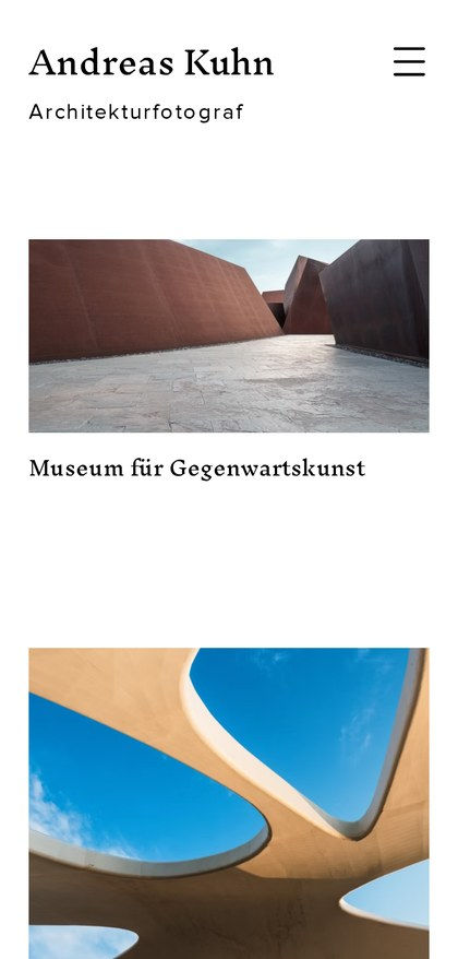 Portfolio-Vorlage für Fotograf:innen mit Bildergalerie