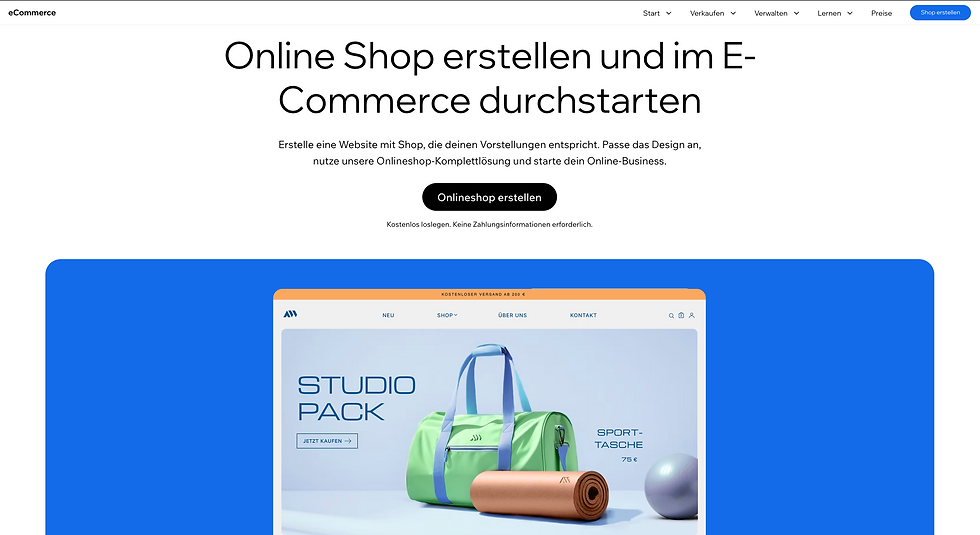 Online Shop erstellen