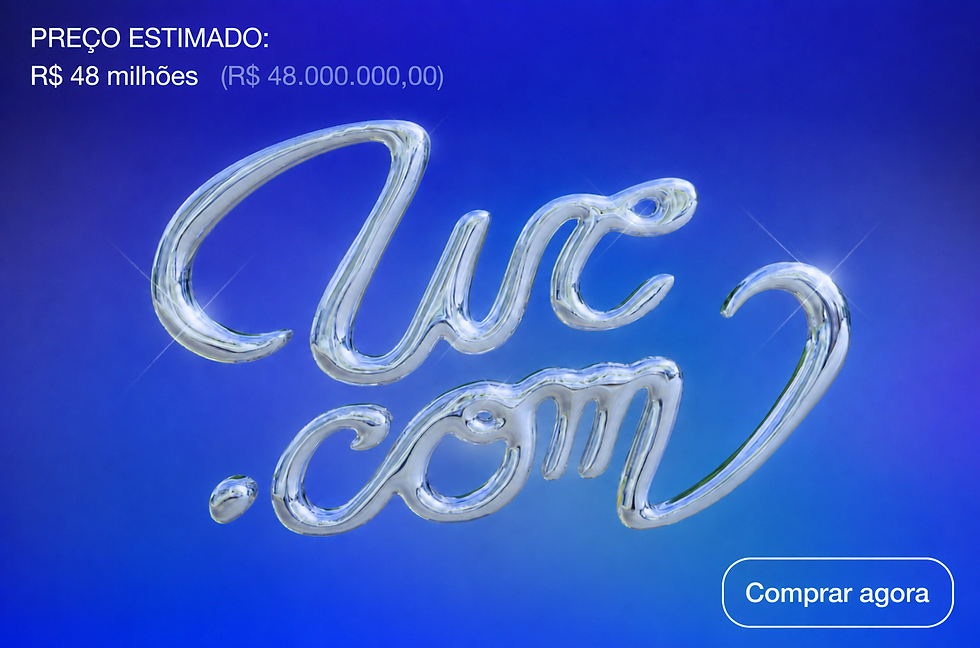 Os domínios mais caros do mundo: os nomes que já valeram milhões
Anúncio em fundo azul com logo brilhante uc.com, preço estimado R$ 48 milhões e botão Comprar agora.