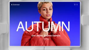 Minimalistische Website Design Beispiel