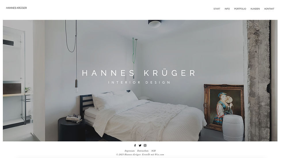 Helle Website-Vorlage für Innenarchitektur