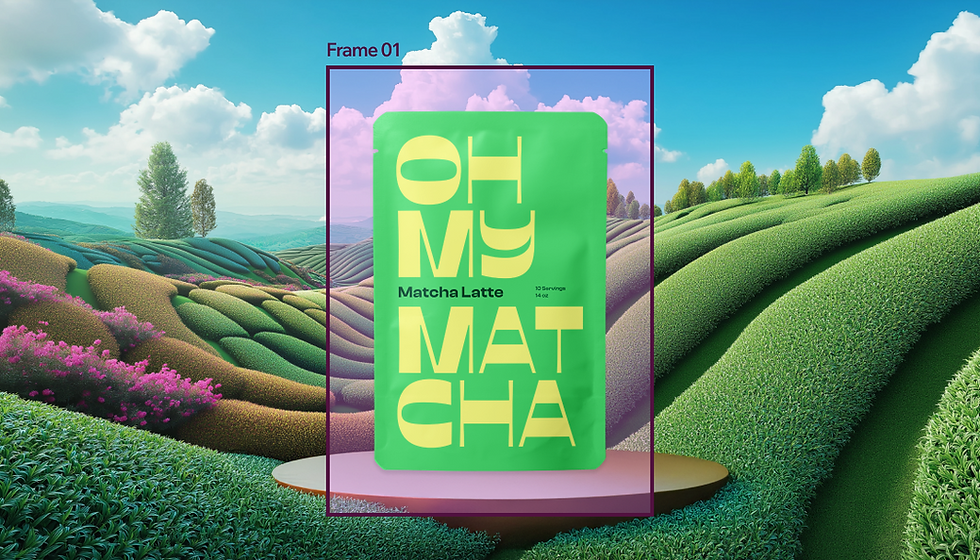 Produkte fotografieren, Matcha Produkt auf dem Bild