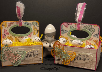 Tutoriel "Panier de Pâques" réalisé en live Facebook le 09 mars 2021