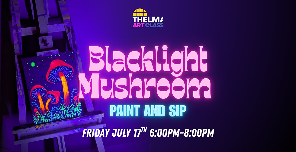 Blacklight Mushroom Paint and Sip