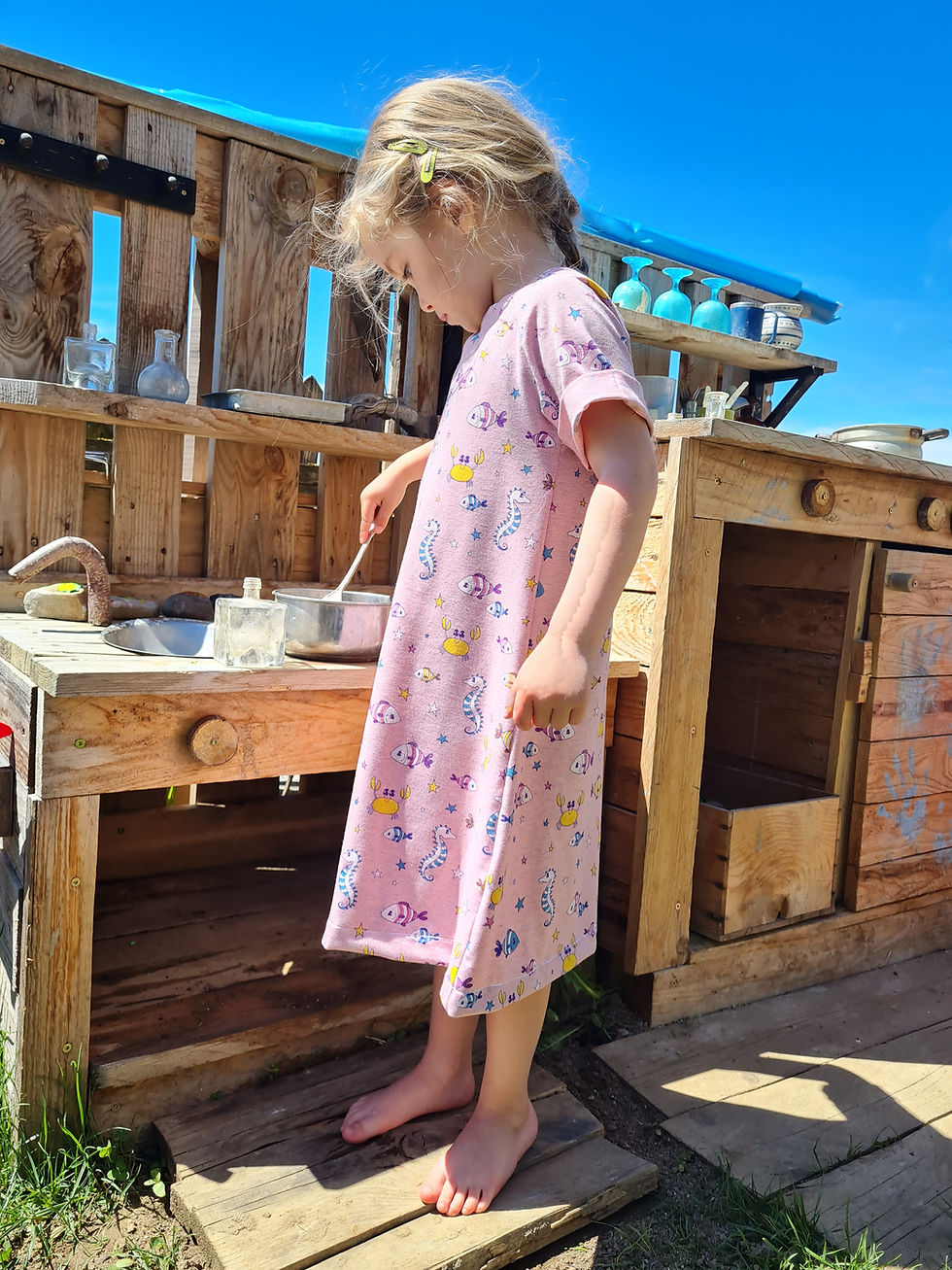 Miniaturbild: Raglankleid Meerestiere