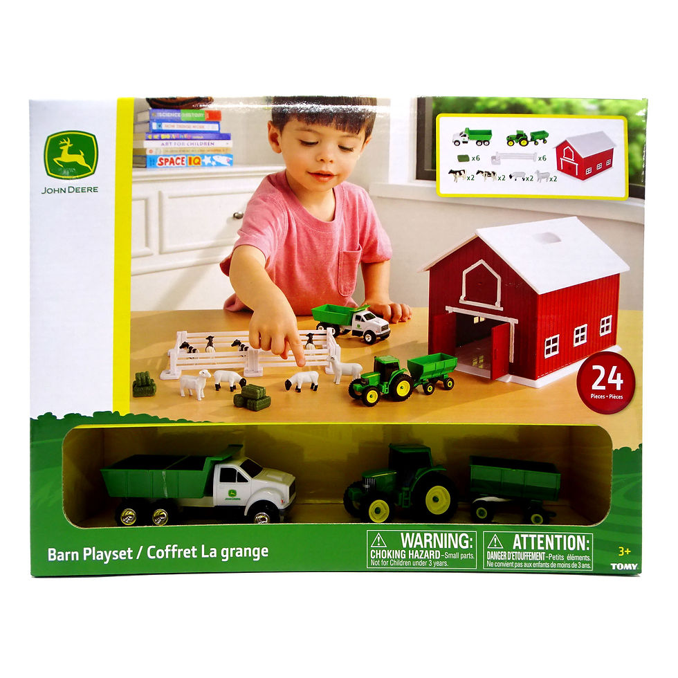 Miniatura: 1:64 JOHN DEERE 24 PIECE FARM PLAYSET WITH RED BARN