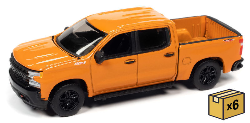 Miniatura: 1:64 AUTO WORLD Chevrolet Silverado Z2020 LT Trail Boss 71 en naranja Tánger