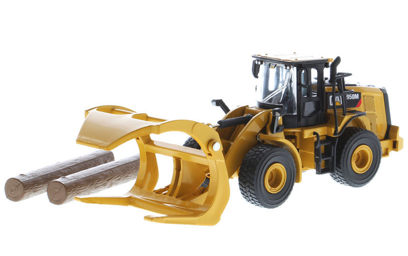 Miniatura: 1:64 CAT Cargador de ruedas CAT Caterpillar 950M con horquilla para troncos